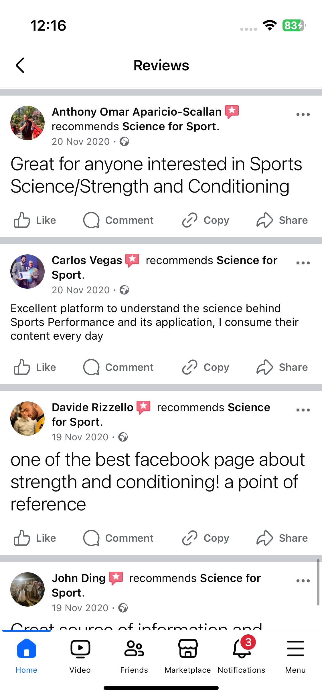 Review testimonial