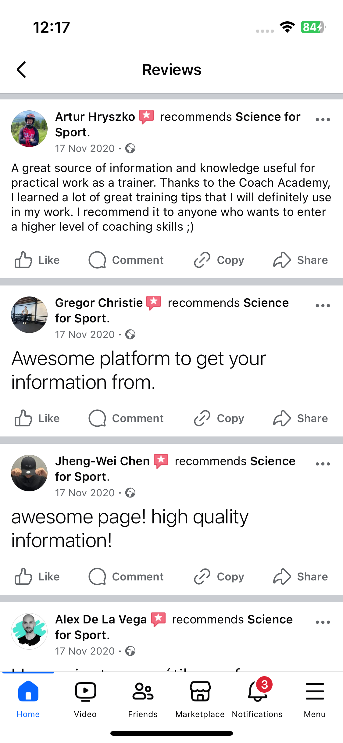 Review testimonial