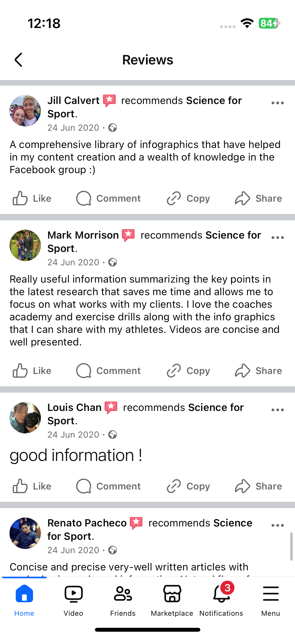 Review testimonial