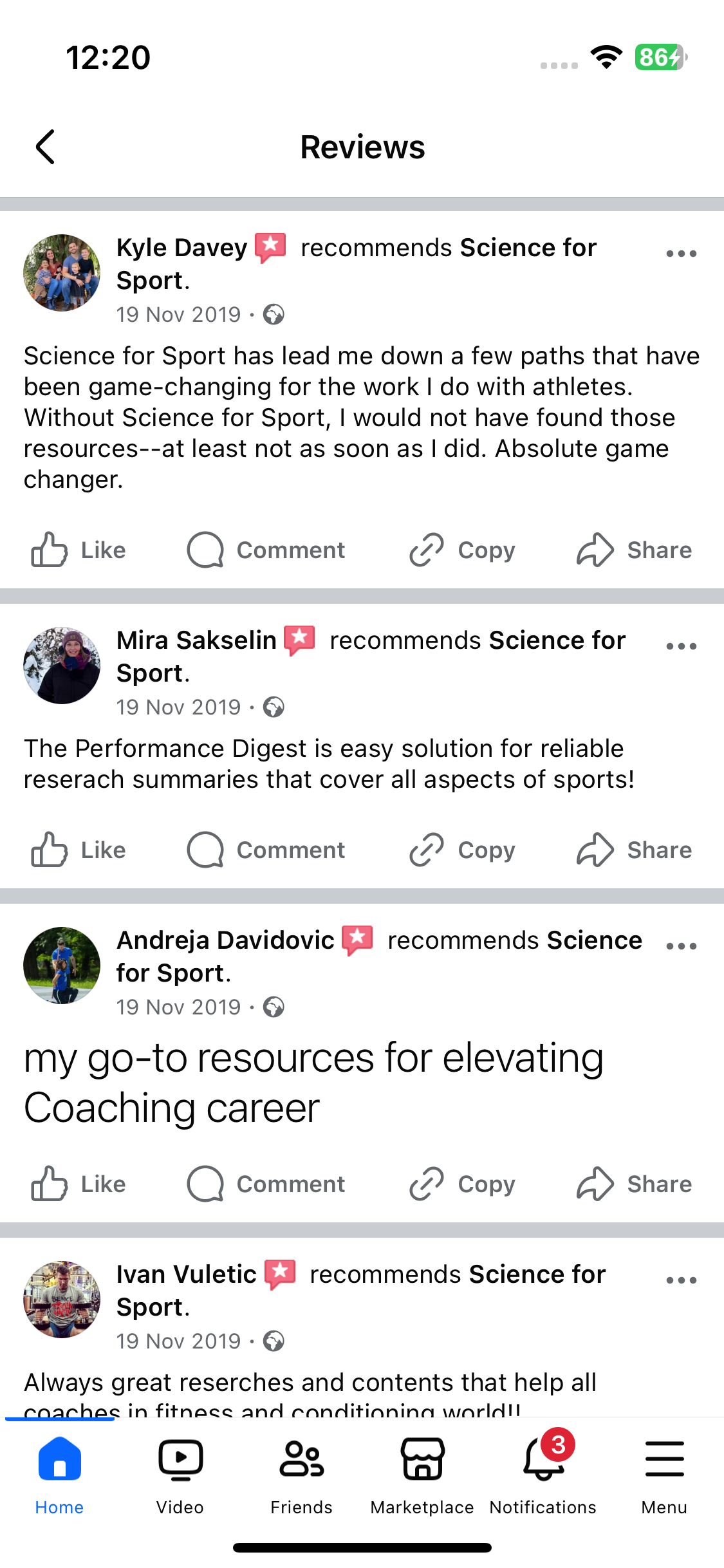 Review testimonial